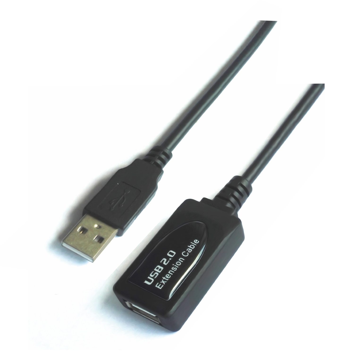 Aisens Rallonge USB 2.0 avec Amplificateur - Type A Mâle vers Type A Femelle - 15m - Couleur Noir