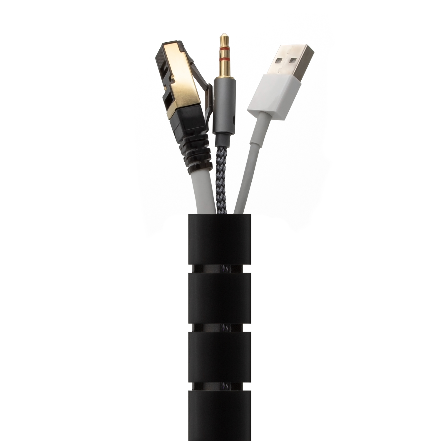 Aisens Spiral Cable Organizer 25mm - 2.0m - Couleur Noir