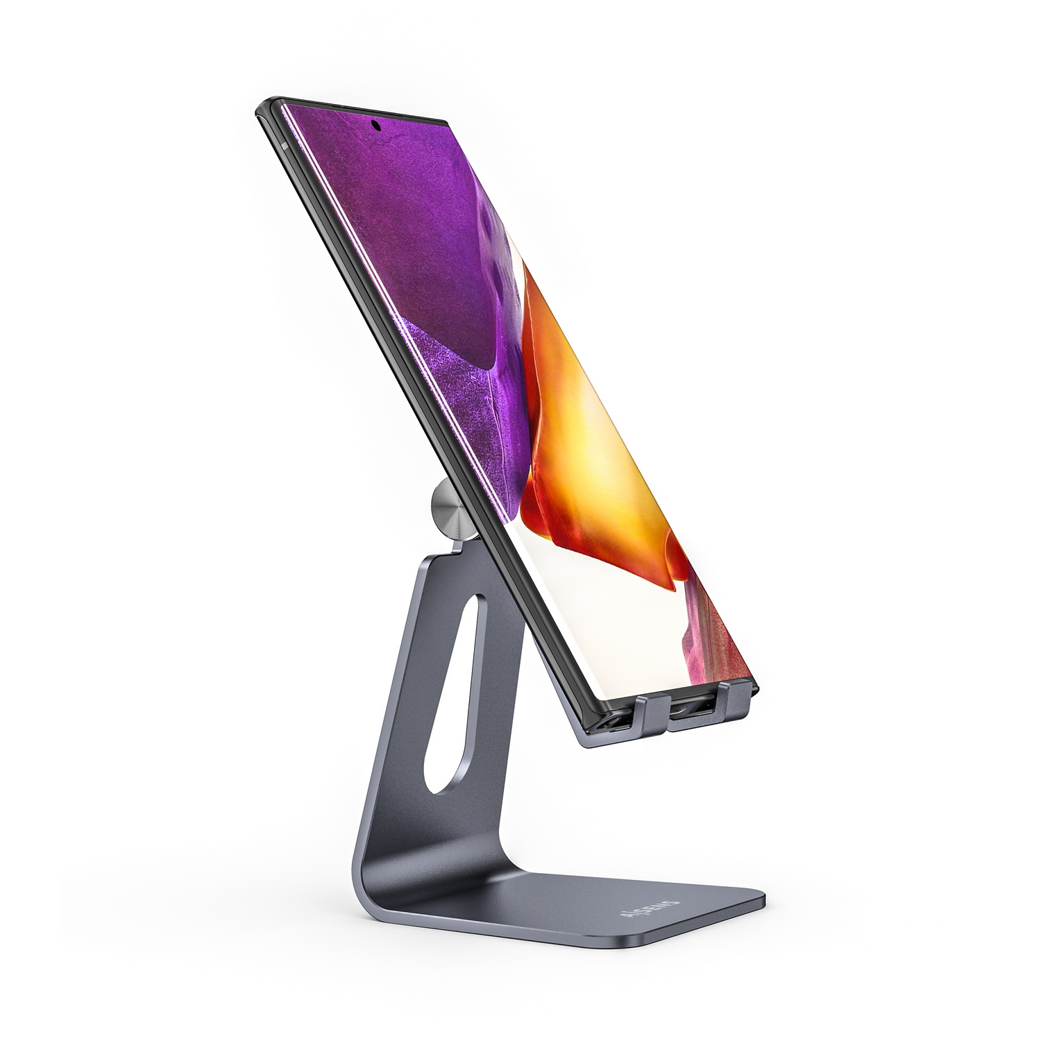 Aisens Support de bureau ajustable taille M (1 pivot) pour mobile / tablette - Couleur grise