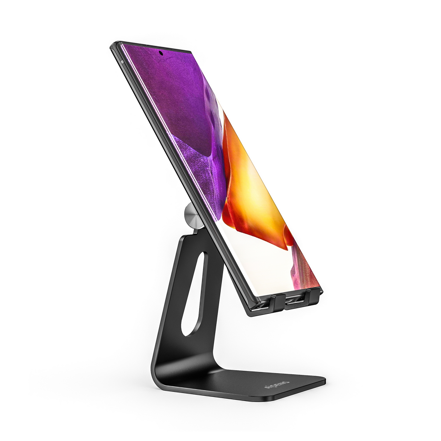 Aisens Support de bureau ajustable taille M (1 pivot) pour mobile / tablette - Couleur noire