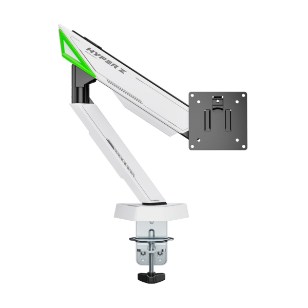 Aisens Support de bureau de jeu à contrepoids pivotant et inclinable pour moniteur-TV 16 kg - 3 pivots - 1 bras - 17"-49" - Blanc