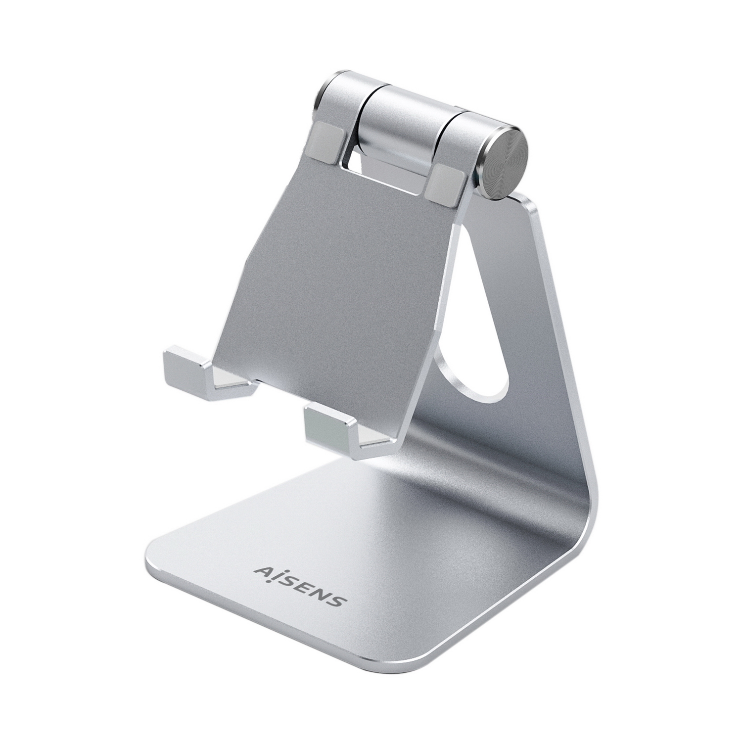 Aisens Support De Bureau Réglable Taille M (1 Pivot) Pour Mobile / Tablette - Couleur Argent