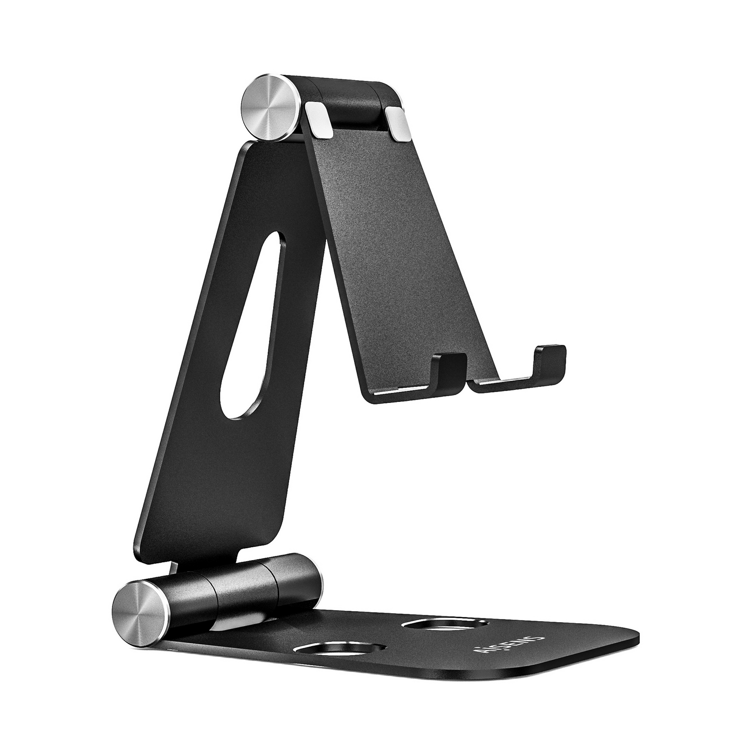 Aisens Support de Bureau Taille XL Réglable (2 Pivots) pour Mobile / Tablette - Couleur Noir