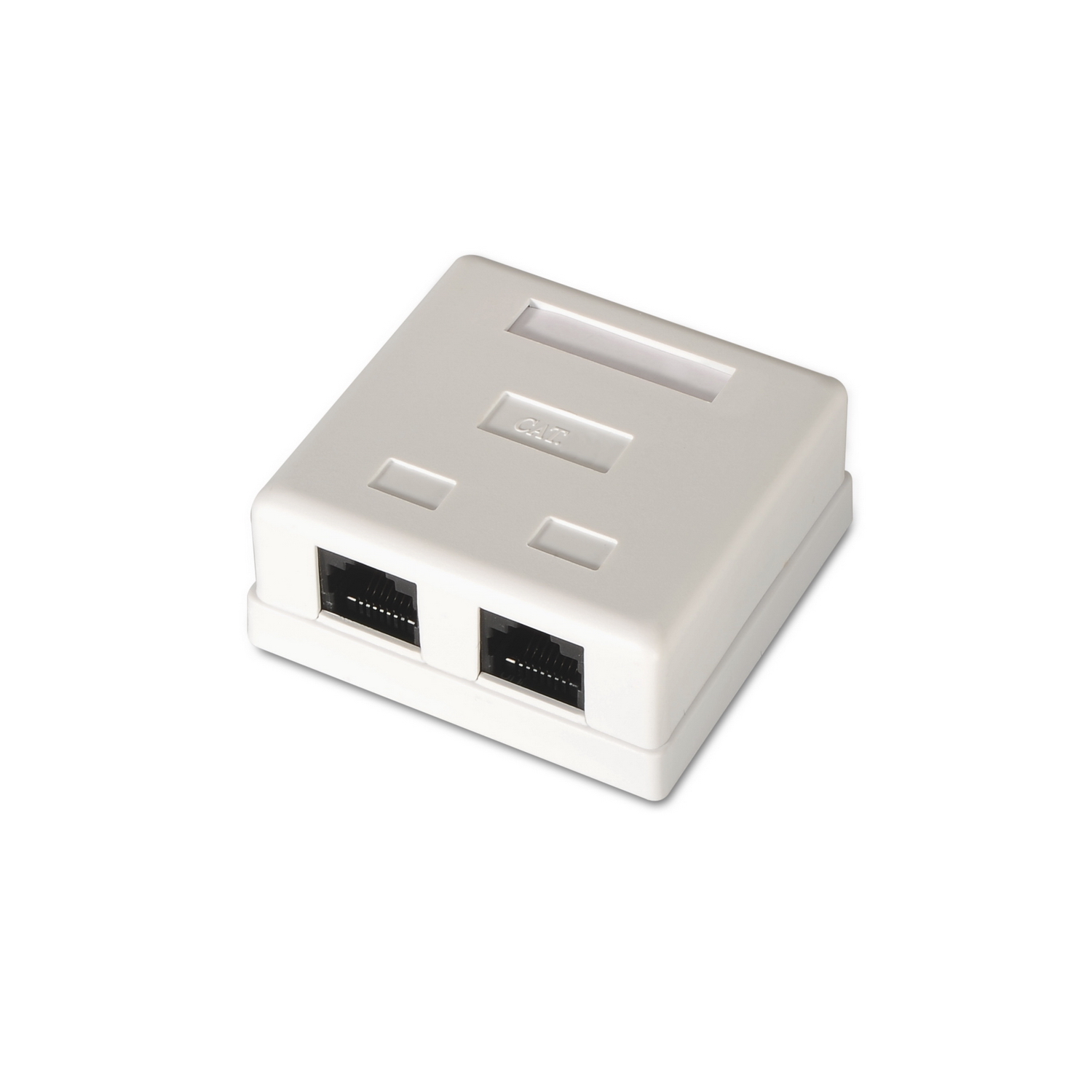 Aisens Surface Rosette RJ45 Cat.6 UTP 2 Prises - Couleur Blanche