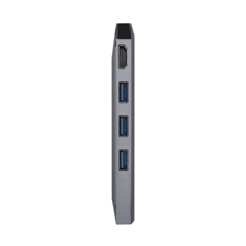 Aisens USB-C Dock 8 en 1 - USB-C vers 1xHDMI - 1xRJ45 - 3xUSB - 1xPD - 1xSD - 1xMICRO SD - 15cm - Couleur Gris
