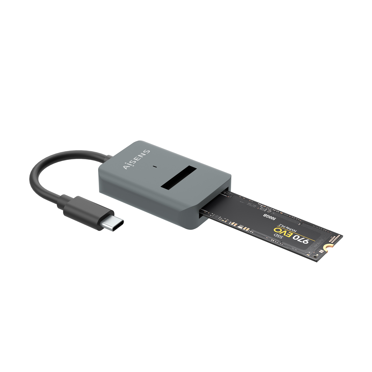 Aisens USB-C Dock M.2 (NGFF) Asuc-M2D012-Gr SATA/NVME vers USB3.1 GEN2 - Couleur Gris