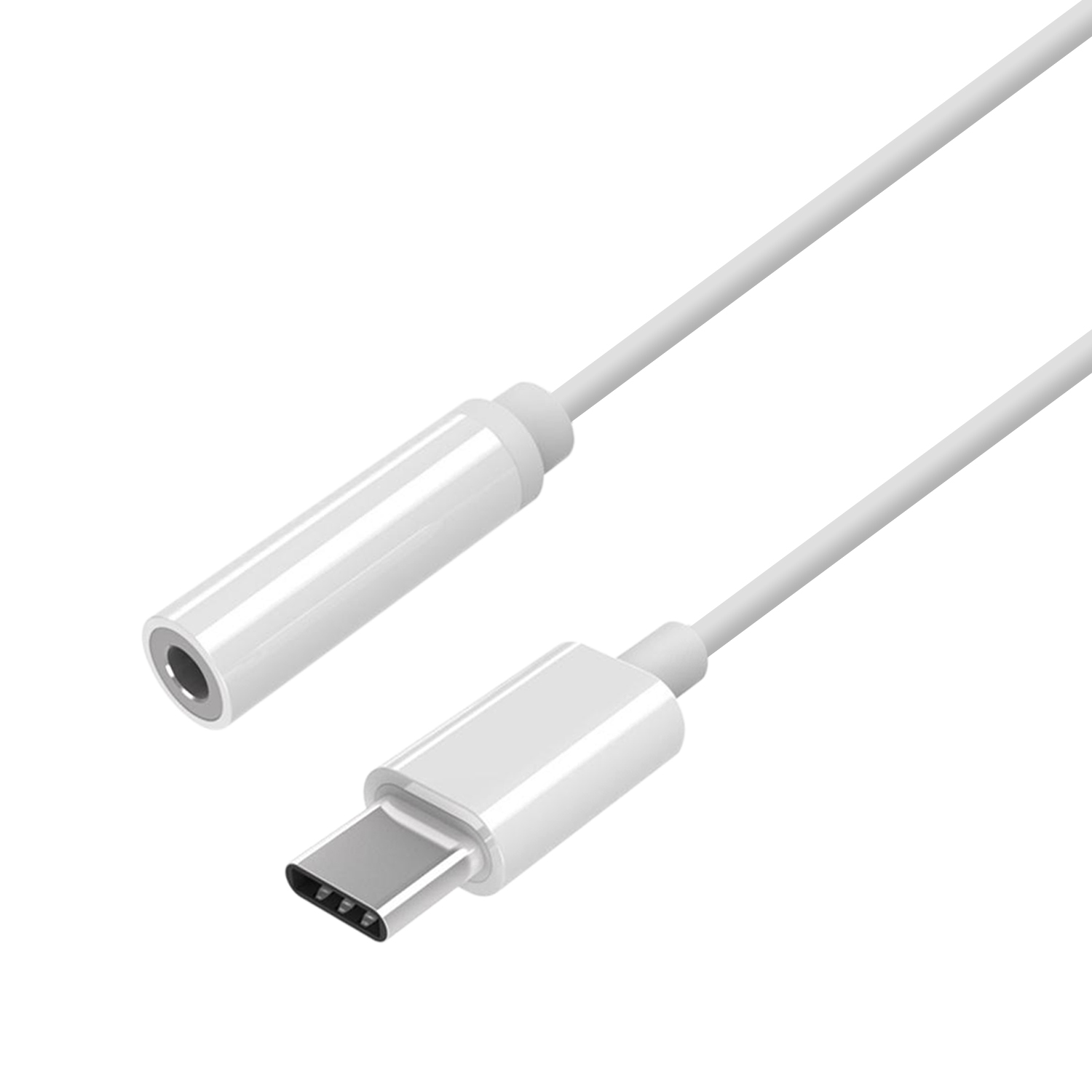 Aisens USB-C vers Apple Style Audio Converter - USB-C/M-JACK 3.5/H - 15cm - Couleur Blanche