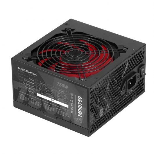 Alimentation ATX Mars Gaming MPIII750 750W - Efficacité 85% - PFC actif - Silencieux