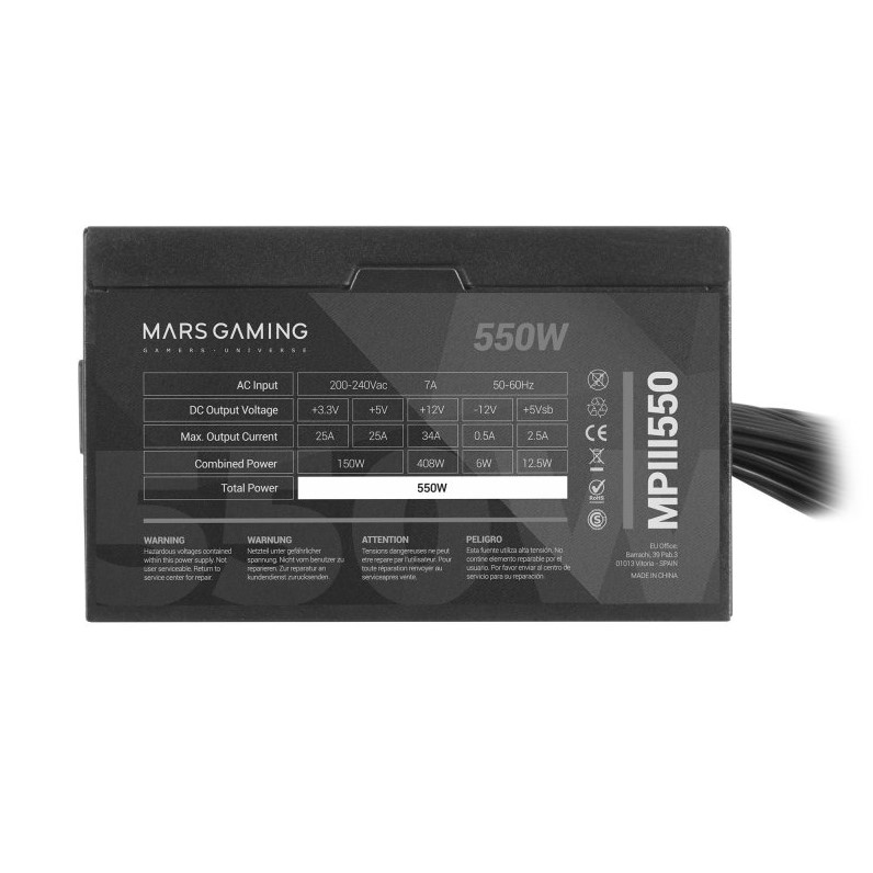 Alimentation Mars Gaming 550W ATX 