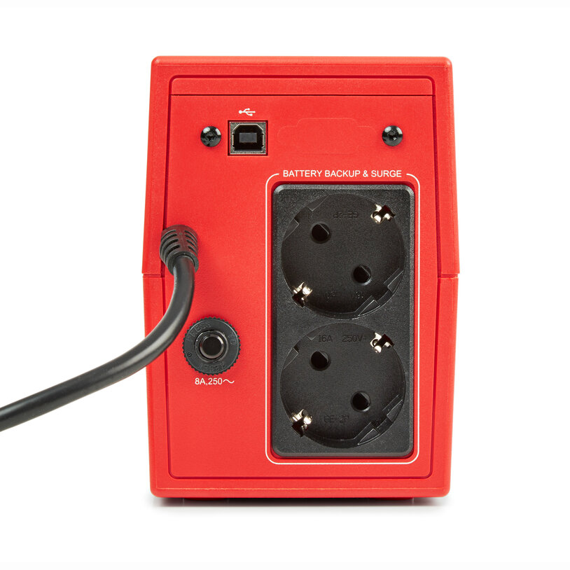 Alimentation sans interruption Salicru SPS 650 SOHO+ - UPS/UPS - 650 VA - Line-interactive - Double chargeur USB - Couleur rouge