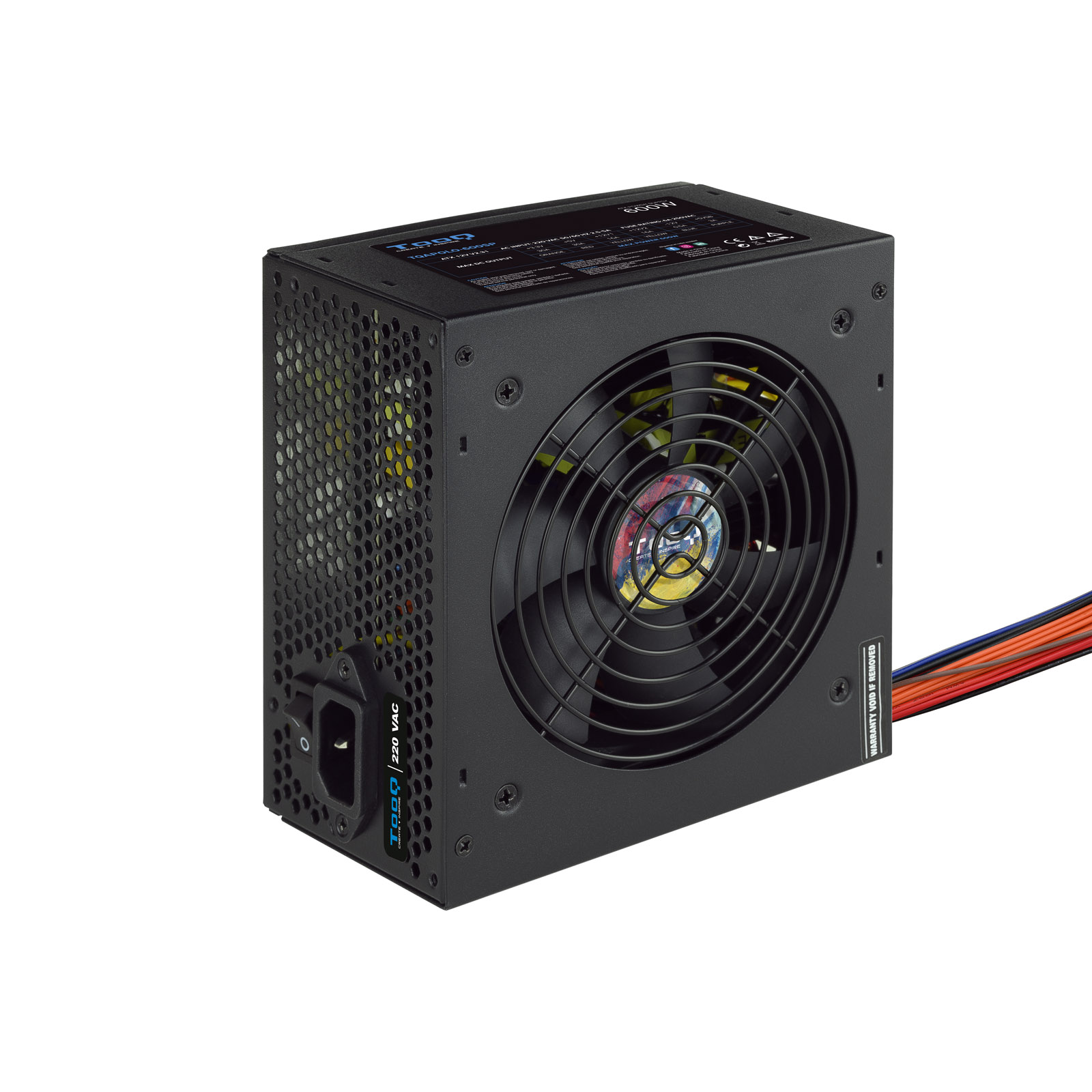 Alimentation Tooq 600W ATX avec PFC actif