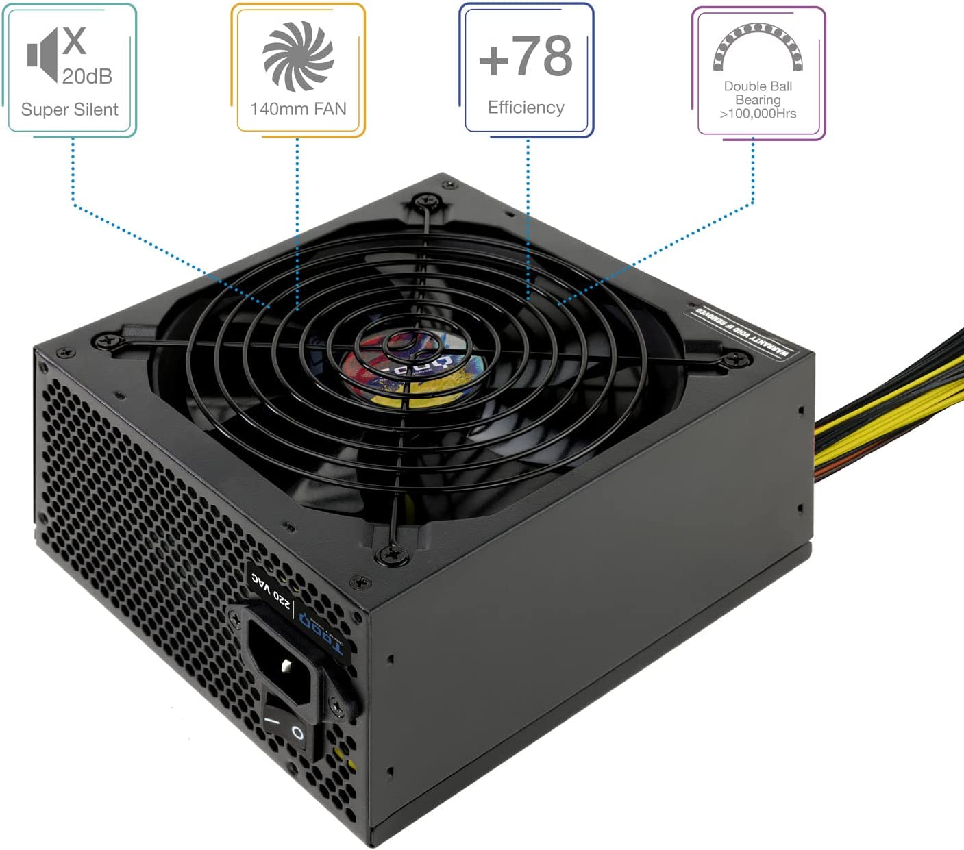 Alimentation Tooq ATX 2.3 700W avec PFC actif