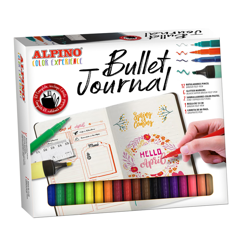 Kit Bullet Journal Alpino 12+8 feutres