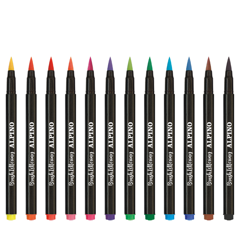 Lot de 12 marqueurs Alpino 4,55mm