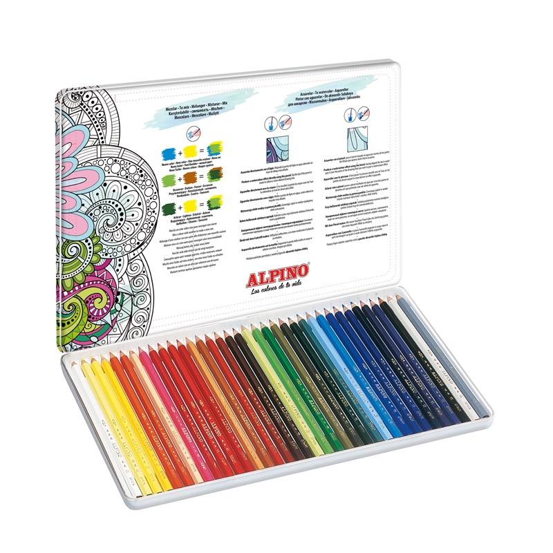 Lot de 36 Crayons Alpino 3,3mm