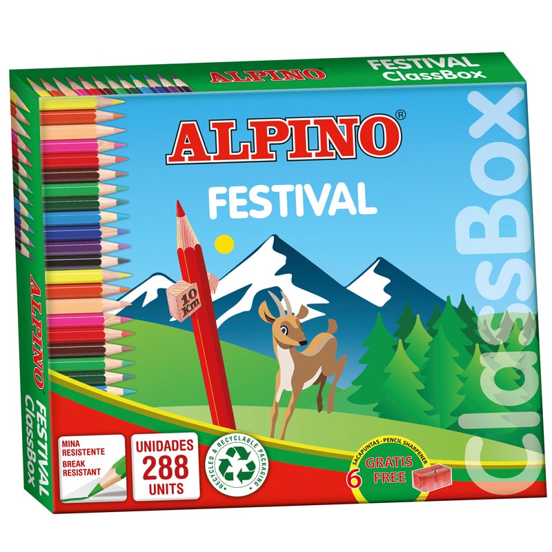 Lot de 288 Crayons Alpino Festival
