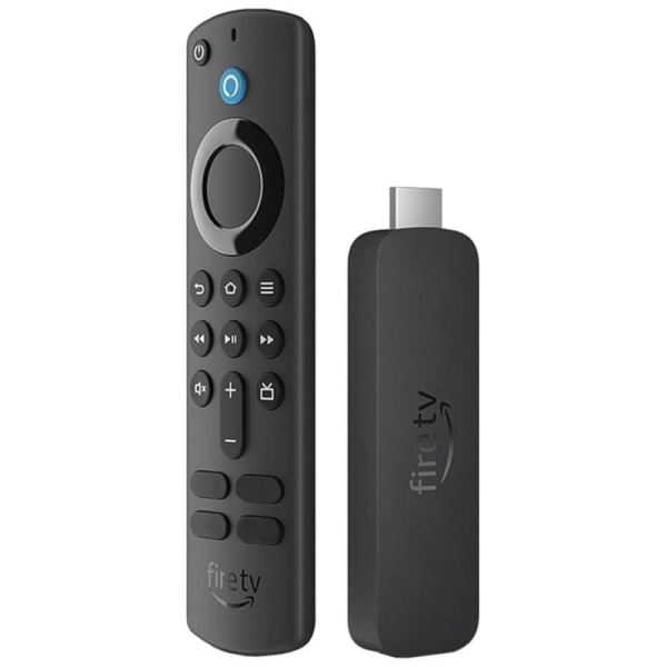 Amazon Fire TV Stick 4K Wi-Fi 6E Bluetooth 5.2 - Résolution jusqu'à 4K - Dolby Vision-Atmos et HDR10+ - Capacité 8 Go - Connecteur HDMI - Télécommande vocale Alexa