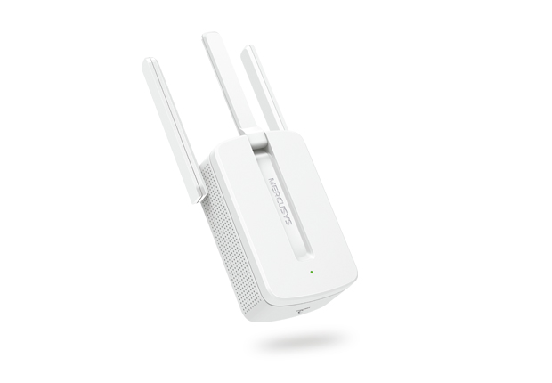 Amplificateur Répéteur Réseau WiFi Mercusys - Jusqu'à 300Mbps - Technologie MIMO - Bouton WPS - 3 Antennes Externes