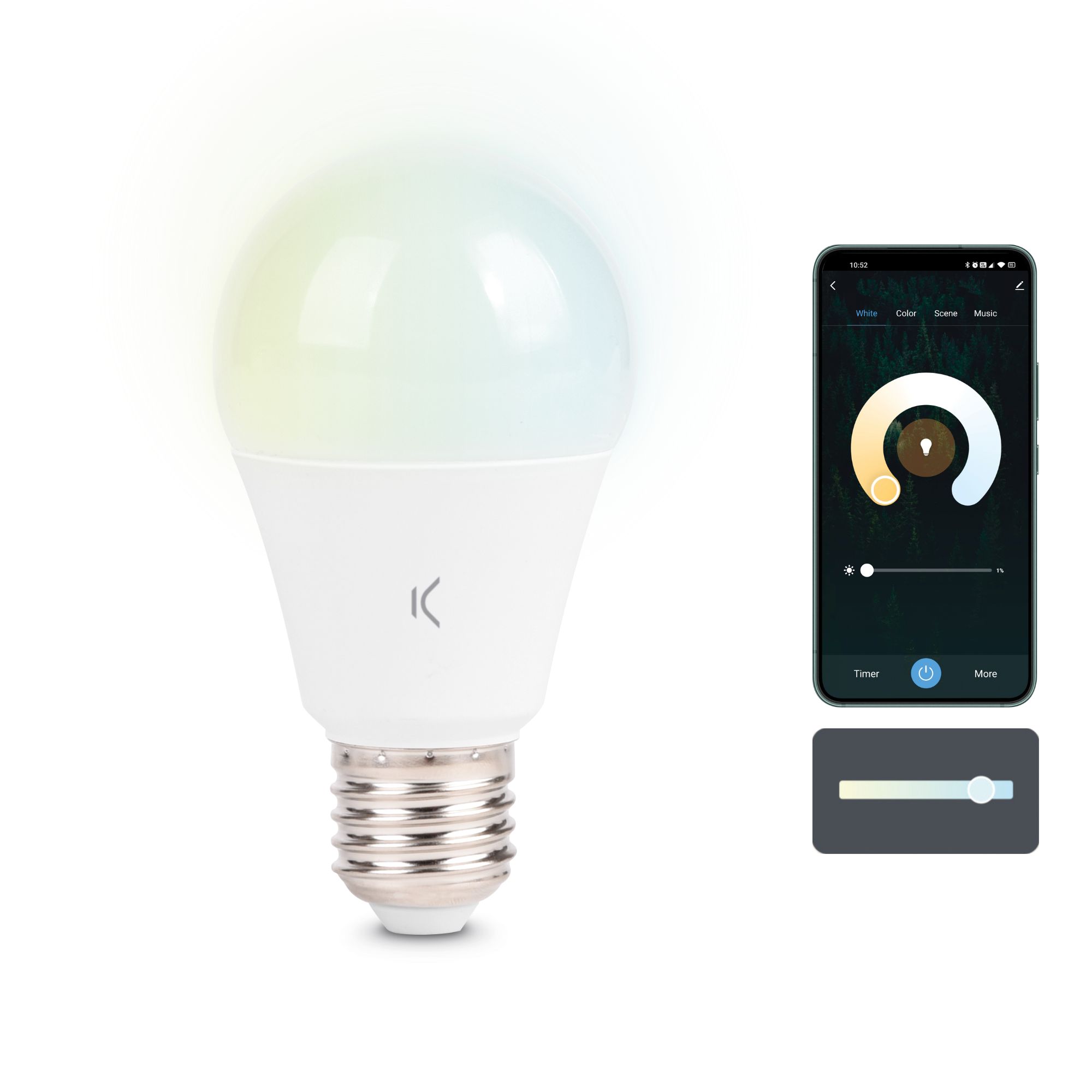 Ampoule Intelligente Ksix Smartled - CCT - 9W - A60
