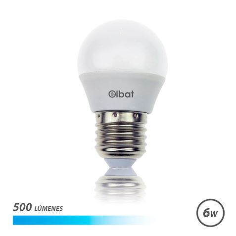 Ampoule LED Elbat G45 E27 6W 500 Lumens - Lumière Froide - Couleur Blanc