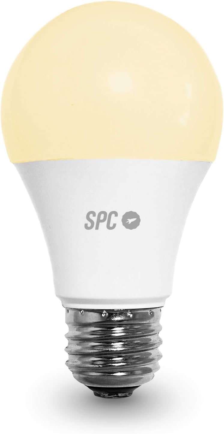 Ampoule Led SPC Aura 1050 Dimmable Wi-Fi E27 - Environnements personnalisables - Contrôle depuis l'application SPC Iot - Compatible avec Alexa et Google Home - Maison intelligente interconnectée - Couleur blanche