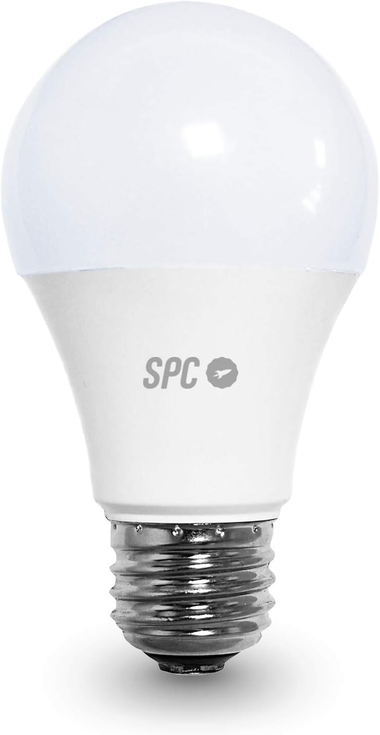Ampoule Led SPC Aura 1050 Dimmable Wi-Fi E27 - Environnements personnalisables - Contrôle depuis l'application SPC Iot - Compatible avec Alexa et Google Home - Maison intelligente interconnectée - Couleur blanche