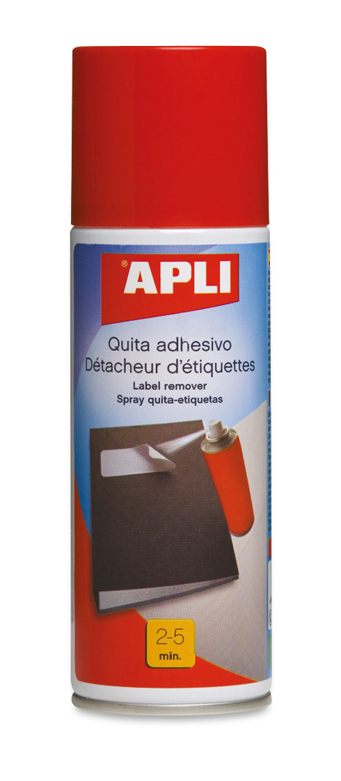 Apli Adhesive Remover Spray - 200 ml - Élimine facilement les résidus d'adhésif et de colle sur le bois, la céramique, le verre, le métal et le plastique