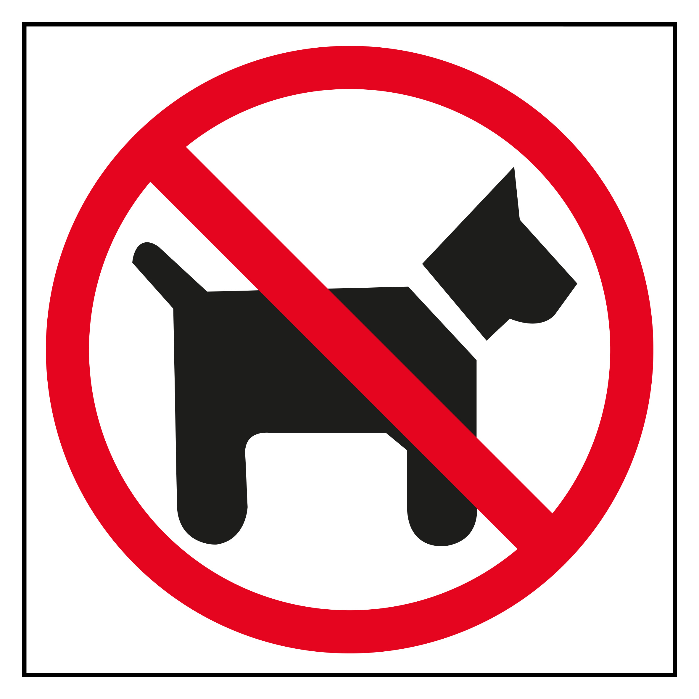 Apli Etiquette Signalisation Chiens Interdits 1 U.