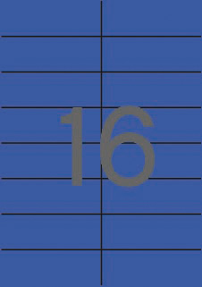 Apli Étiquettes permanentes bleues 105,0 x 37,0 mm 20 feuilles