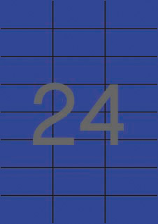 Apli Étiquettes permanentes bleues 70,0 x 37,0 mm 20 feuilles