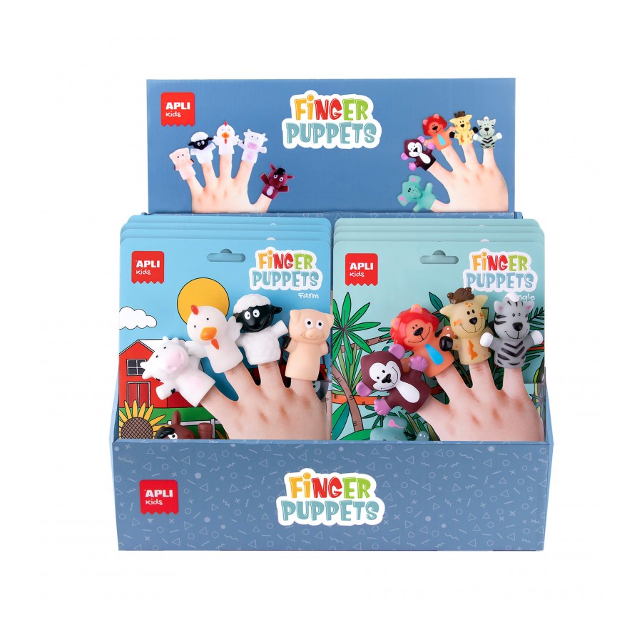 Apli Display de 12 Packs Marionnettes Doigts