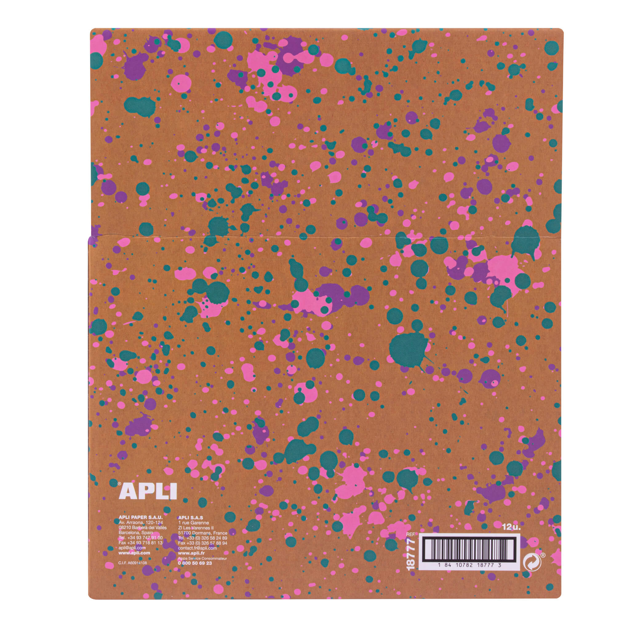 Apli Collection Kraft Lot de 12 Trousses