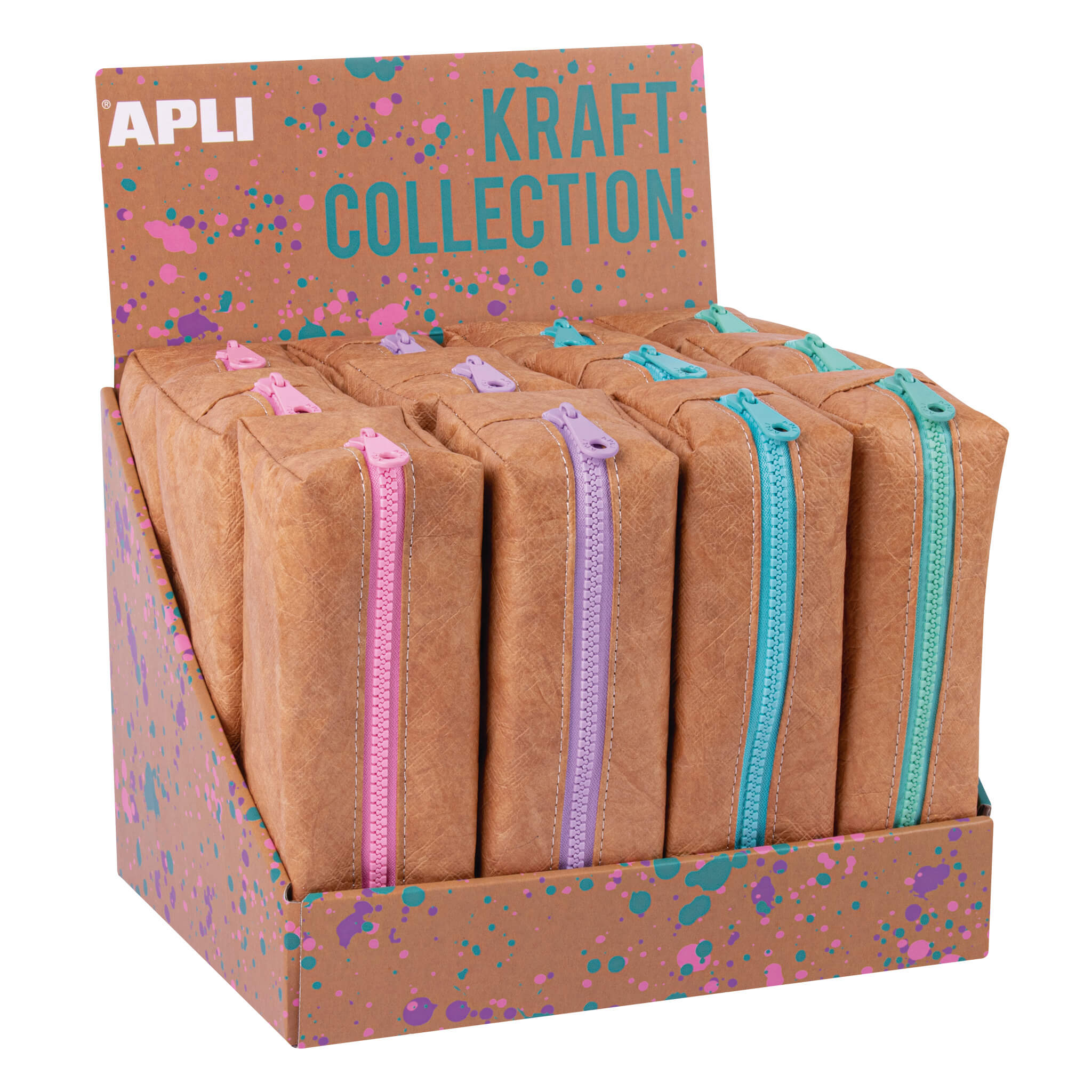 Apli Collection Kraft Lot de 12 Trousses