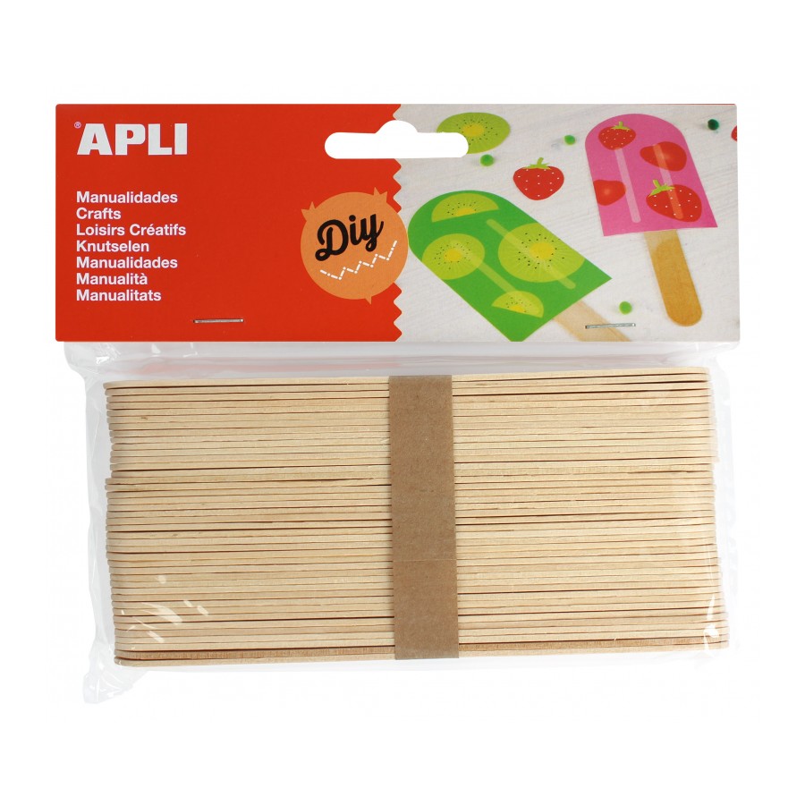 Apli Lot de 40 Bâtons de Polo Jumbo Bois