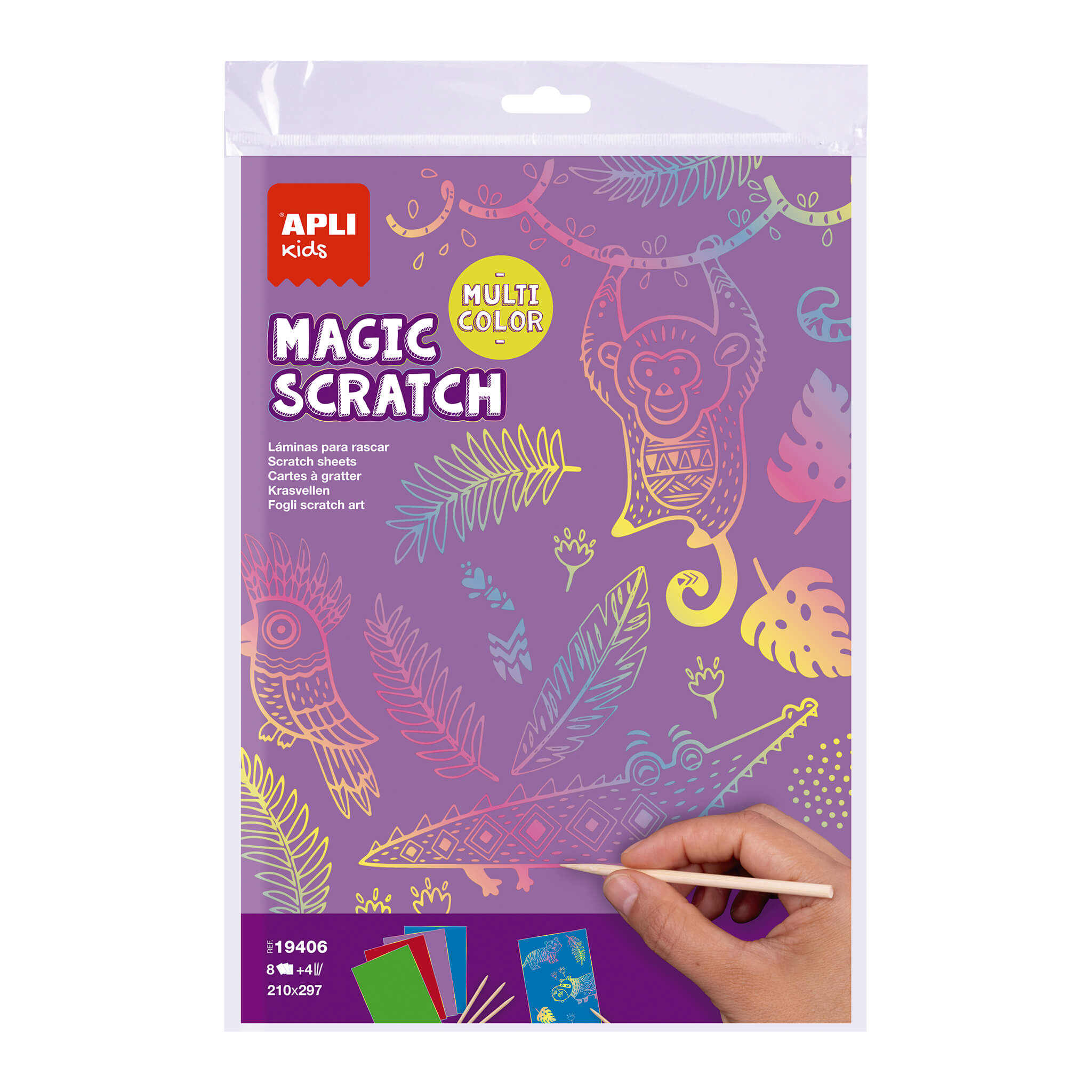 Dessin et coloriage enfant Apli Bloc de cartes a gratter Happy