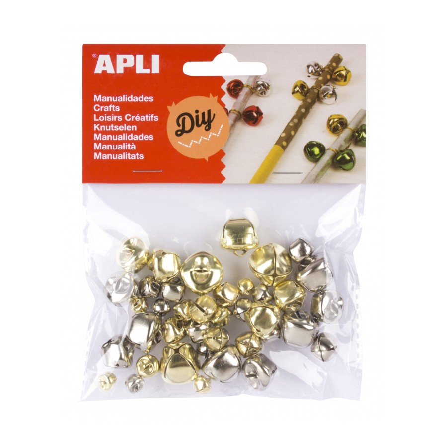 Apli Pack 40 Cascables Or/Argent, Tailles Assorties