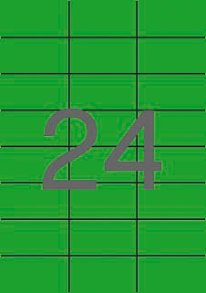 Apli Permanent Green Labels 70,0 x 37,0 mm 20 Feuilles