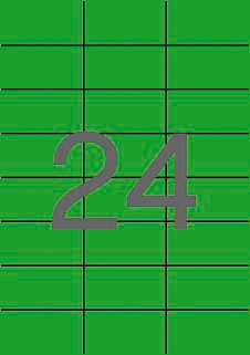 Apli Permanent Green Labels 70,0 x 37,0 mm 20 Feuilles