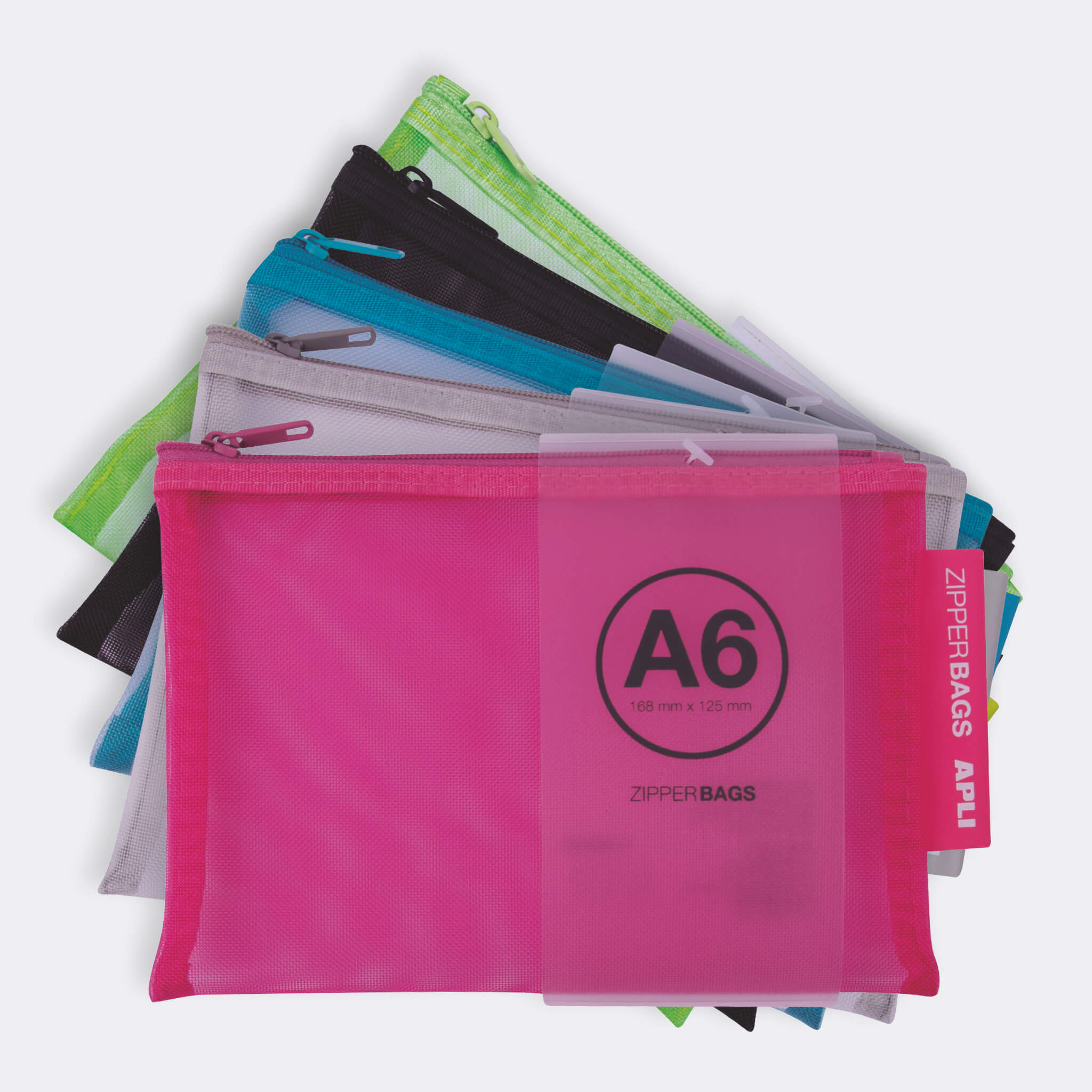 ✓ Pochette à zip pour document A6 Apli Zipper Bags couleur Surtido en stock  - 123CONSOMMABLES