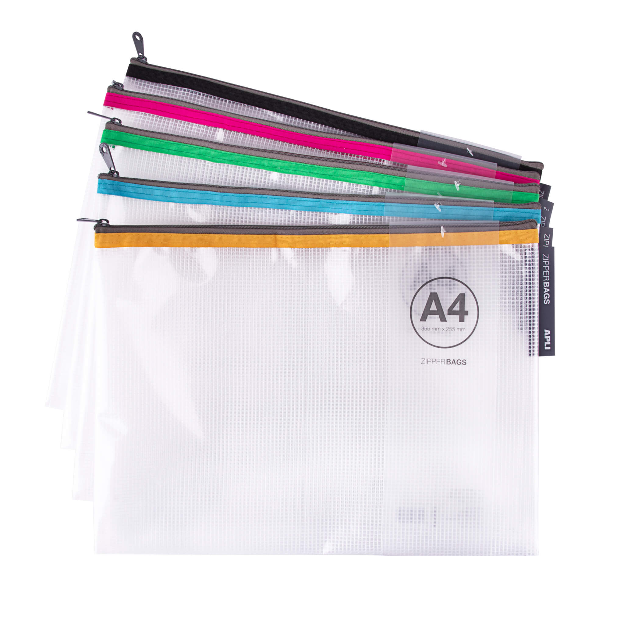 	Pochette à zip pour document A4 Apli Zipper Bags