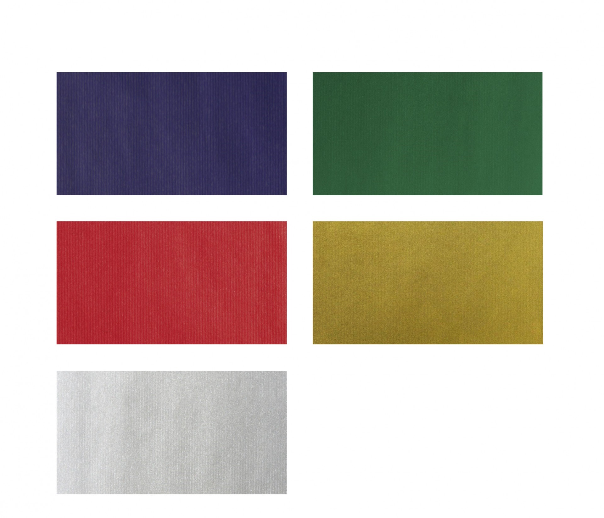 Apli Présentoir de 55 Rouleaux de Papier Cadeau Kraft - 11 Rouleaux par Couleur - Dimensions du Rouleau 0,70x2m - Couleurs Bleu Foncé, Vert Foncé, Rouge, Or et Argent