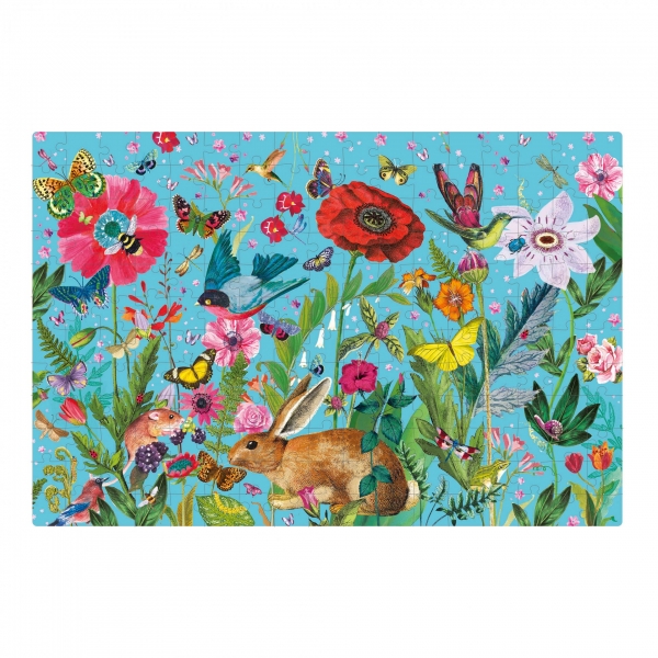 Apli Puzzle Fleurs fluorescentes qui brillent dans le noir - 204 pièces - Changements de position et motifs cachés - Poster de montage - Pièces résistantes et sûres - Améliore les compétences et les capacités