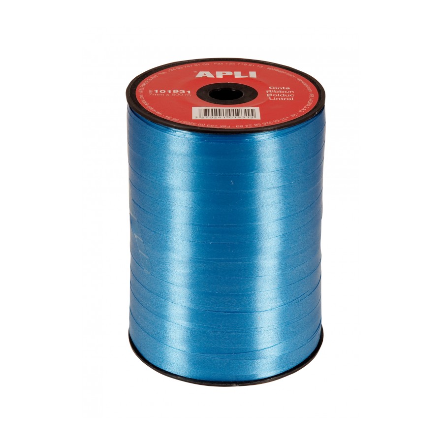 Apli Rouleau de Ruban d'Emballage Cadeau 7mmx500m - Couleur Bleu