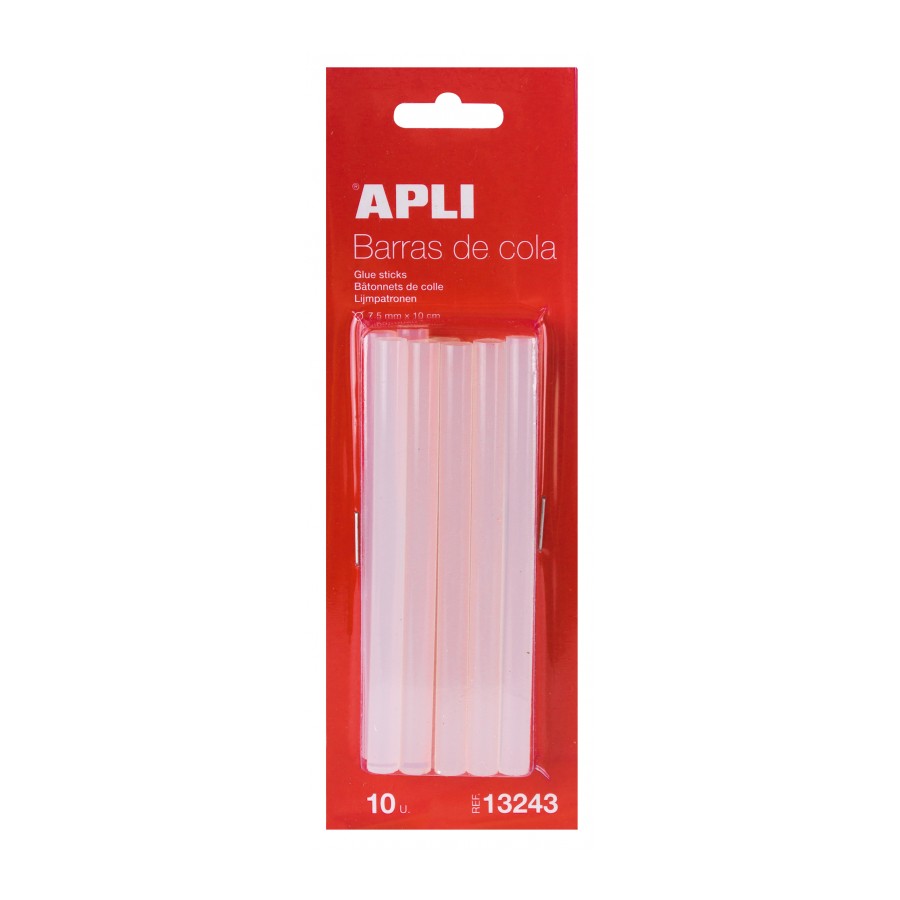 Apli Spare Bâtons de Colle Hot Melt - Ø 7,5 mm x 10 cm - 10 Bâtons