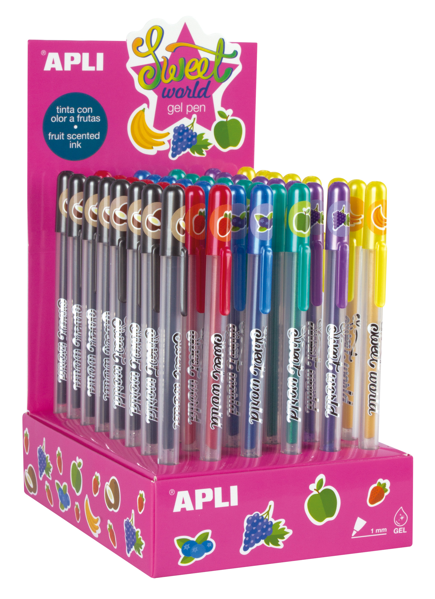 Apli Sweet World Lot de 48 Stylos gel