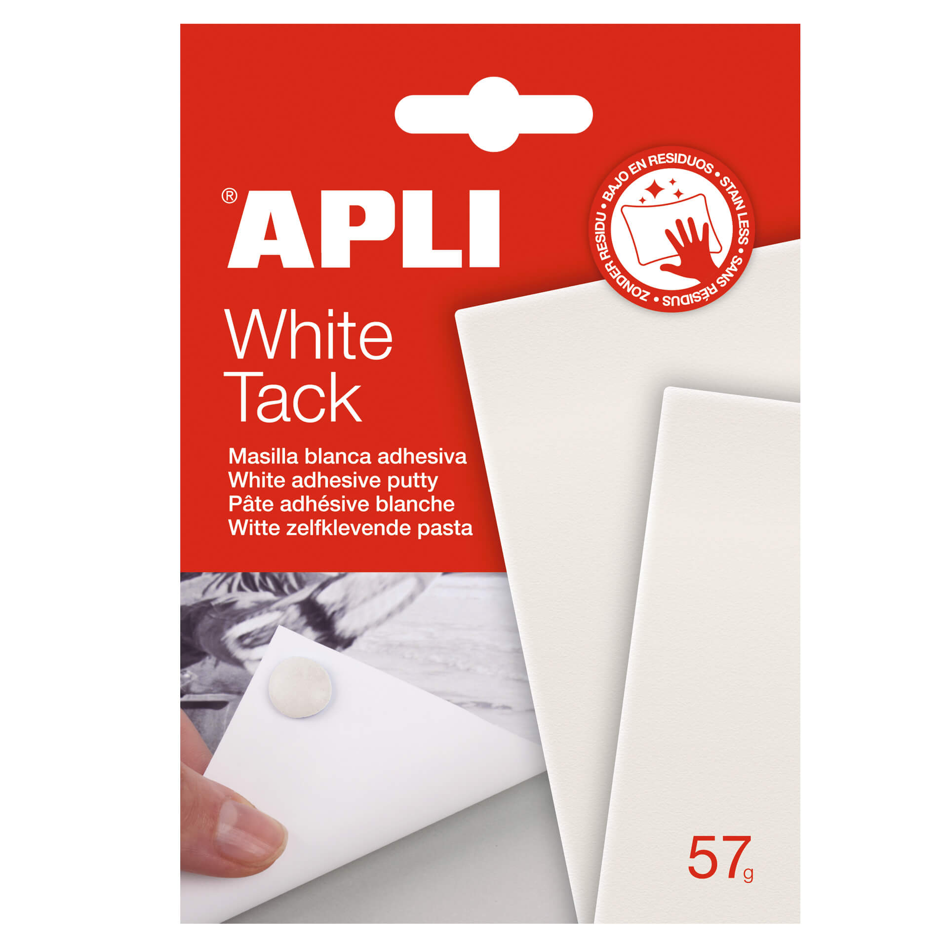 ✓ Apli Pâte adhésive réutilisable blanche couleur Blanc en stock