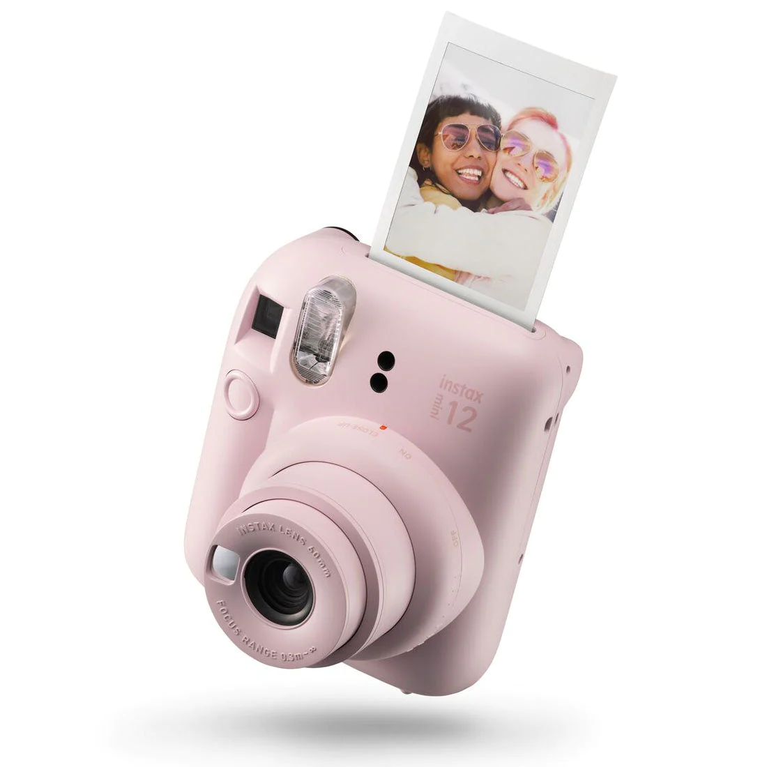 Appareil photo instantané Fujifilm Instax Mini 12 Blossom Pink - Taille d'image 62x46mm - Flash automatique - Exposition automatique - Mini miroir selfie - Mode gros plan