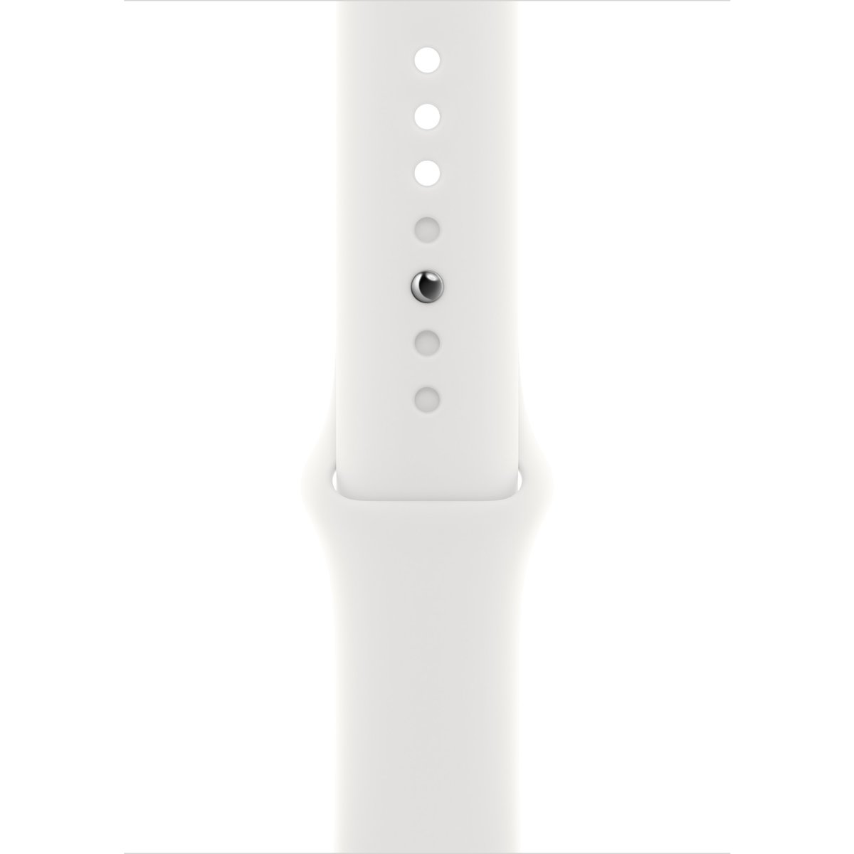 Apple Watch SE (2022) 44 mm GPS Aluminium Argent + bracelet sport blanc