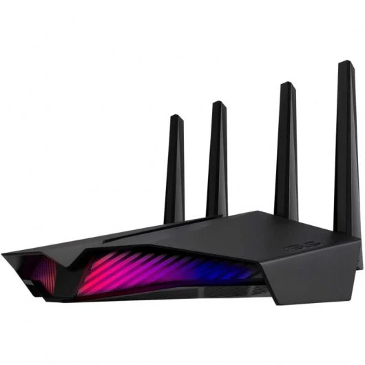 Asus RT-AX82U V2 Routeur Gaming AX5400 WiFi 6 Dual Band - Vitesse jusqu'à 5400Mbps - 4 Ports LAN RJ45, 1 Port WAN RJ45, 1 Port USB 3.2 - Eclairage RVB - 4 Antennes Externes