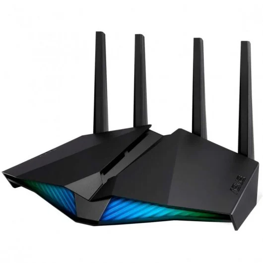 Asus RT-AX82U V2 Routeur Gaming AX5400 WiFi 6 Dual Band - Vitesse jusqu'à 5400Mbps - 4 Ports LAN RJ45, 1 Port WAN RJ45, 1 Port USB 3.2 - Eclairage RVB - 4 Antennes Externes